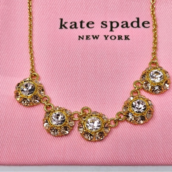 Kate Spade gold plated putting on the ritz necklace NWT - Picture 2 of 5